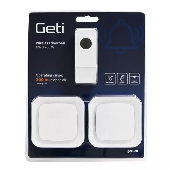 Súprava bezdrôtového zvončeka Geti GWD206W