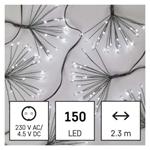 Svetelná reťaz LED - svetelné klastre, nano, 2,35 m, vnútorná, studená biela, časovač