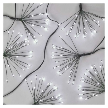 Svetelná reťaz LED - svetelné klastre, nano, 2,35 m, vnútorná, studená biela, časovač