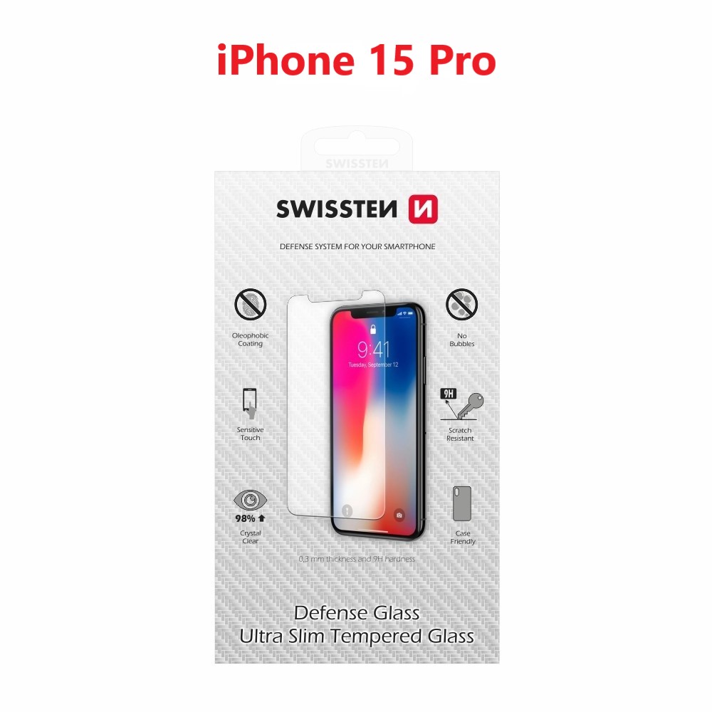 Swissten 2.5D sklo Apple iPhone 15 Pro