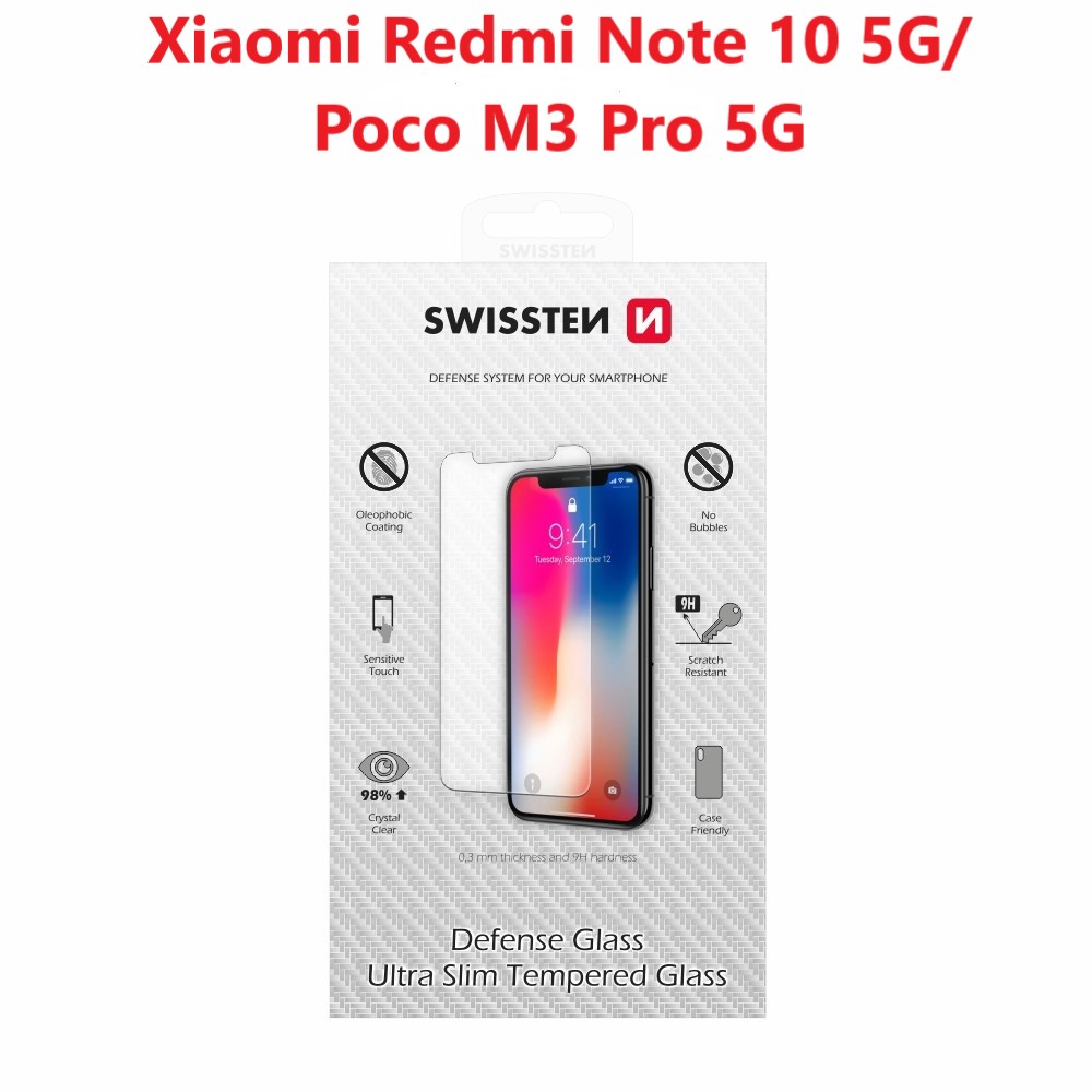 Swissten 2.5D sklo Xiaomi Redmi Note 10 5G / Poco M3 Pro