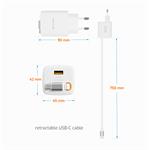 Swissten adaptér SlideCharge 30W, bílý  