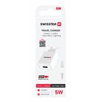 Swissten adaptér Smart IC 1× USB + Lightning, bílý  
