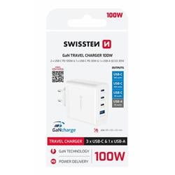 Swissten adaptér Smart IC 2× USB 3A, černý  
