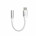 Swissten Audio adaptér USB-C / 3,5 mm AUX 0,15 m, bílý
