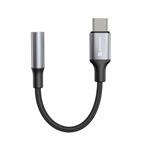 Swissten Audio adaptér USB-C / 3,5 mm AUX 0,15 m, černý
