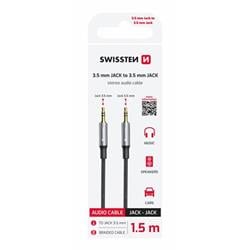 Swissten Audio kabel jack – jack 1,5 m, černý