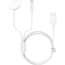 Swissten bezdrátová nabíječka 2v1 iWatch + Lightning