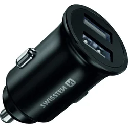 Swissten CL adaptér 2× USB 4,8 A, černý