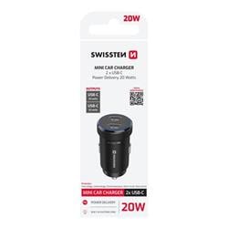Swissten CL adaptér 2× USB-C 20 W, černý