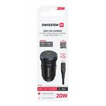 Swissten CL adaptér 2× USB-C 20 W + kabel, černý