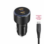 Swissten CL adaptér 2x USB-C PD 50W + kabel USB-C / USB-C 1m, černý