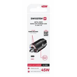 Swissten CL adaptér 2x USB-C Power Delivery 45W Nano, černý