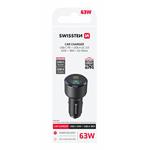 Swissten CL adaptér USB-C PD + USB-A 63W, černý