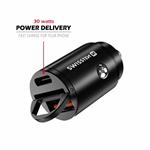 Swissten CL adaptér USB-C + SC 30 W, čierny