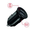 SWISSTEN CL USB adaptér do auta 2xUSB 4,8A čierny