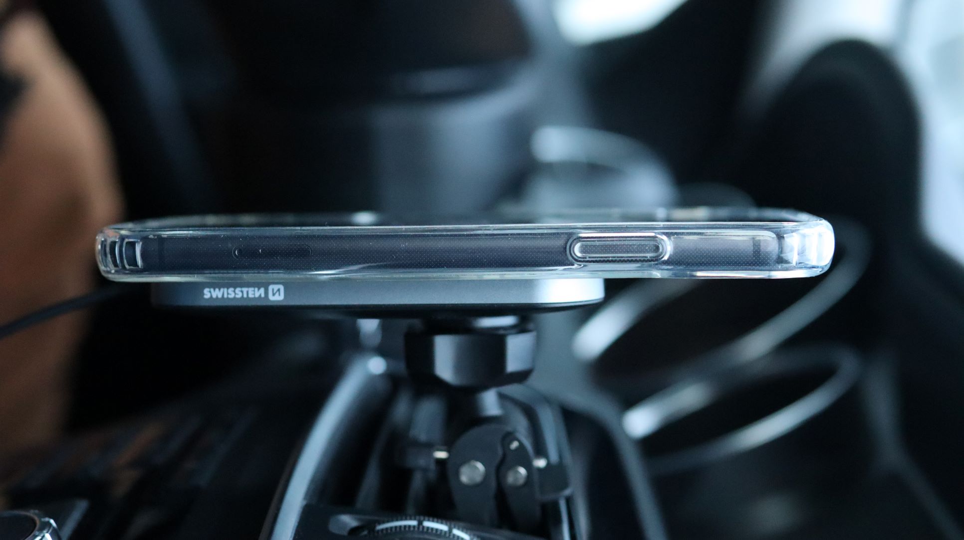 Swissten Clear Jelly MagStick Apple iPhone 12 Pro Max, transparentní