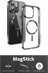 Swissten Clear Jelly MagStick pre Apple iPhone 16, čierny