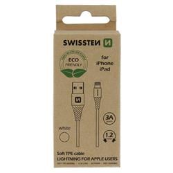 Swissten Datový kabel USB / Lightning 1,2m (ECO balení), bílý