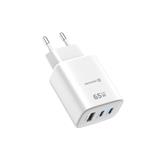 Swissten Edge GaN adaptér 65 W, bílý