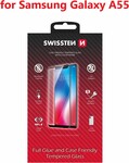 Swissten Full Glue sklo pre Samsung Galaxy A55, čierne