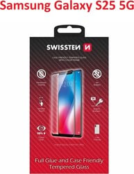 Swissten Full Glue sklo pre Samsung Galaxy S25 5G, čierne