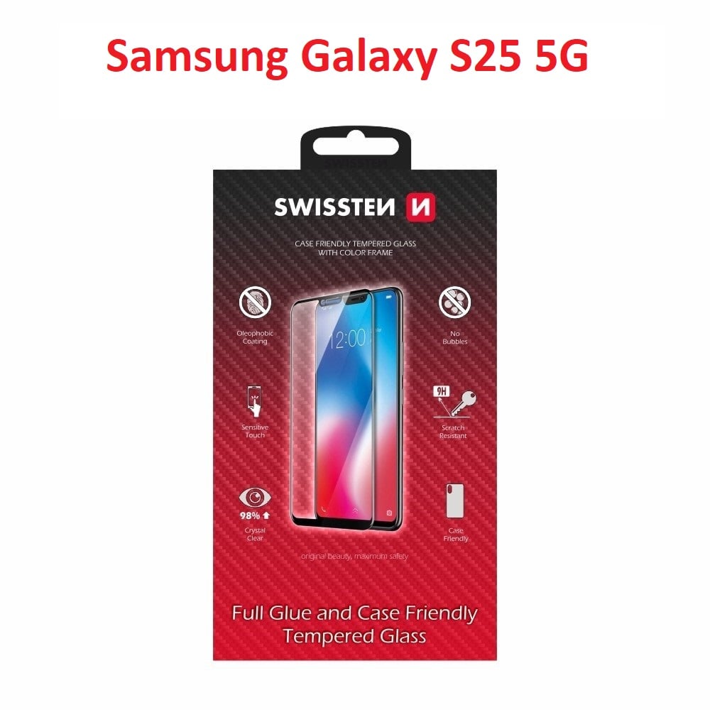 Swissten Full Glue sklo pro Samsung Galaxy S25 5G, černé