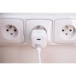 Swissten GaN adaptér 2× USB-C 20W, bílý  