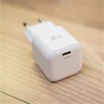 Swissten GaN adaptér 35 W + kábel USB-C, biely  