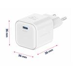 Swissten GaN adaptér 35W + Lightning kabel, bílý  