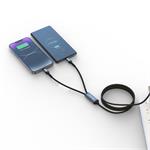 Swissten kabel 2v1 USB-C 100 W 1,5 m, černý