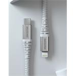 Swissten kabel Aramid USB-C / Lightning 1,5 m, bílý