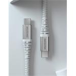 Swissten kabel Aramid USB-C / USB-C 1,5 m, bílý