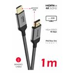 Swissten Kabel HDMI / HDMI 4K 60Hz 1,0m, nylon