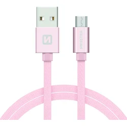 Swissten kabel Micro USB 1.2 m, růžovo-zlatý  