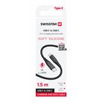 Swissten kabel Silicone USB-C / USB-C 60 W, černý