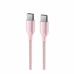 Swissten kabel Textile II USB-C / USB-C 1,5 m, růžový