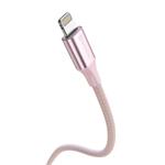 Swissten kabel Textile II USB / Lightning 1,5 m, růžový