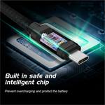 Swissten kabel Textile USB-C / USB-C 2 m, černý