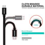 Swissten kabel Textile USB / Micro USB, černý