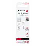 Swissten kabel USB / Micro USB 1,5 m, bílý