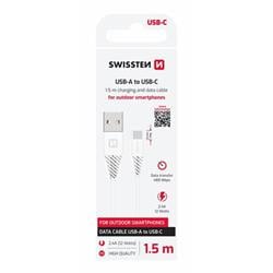 Swissten kabel USB / USB-C, bílý