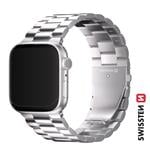 Swissten kovový remienok pre Apple Watch 38–41 mm, strieborný  
