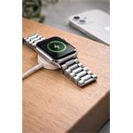 Swissten magnetický kabel pro Apple Watch, USB-C 1,2 m, bílý