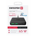 Swissten GaN adaptér 65 W, černý