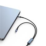 Swissten Nabíjecí kabel 2v1 100W USB-C / USB-C + Lightning 1,5m, černý