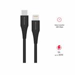 Swissten Nabíjecí kabel USB-C / Lightning 1,0m, černý