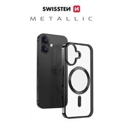 Swissten Pouzdro Clear Jelly MagStick Metallic Pro Apple iPhone 17 Pro, černé