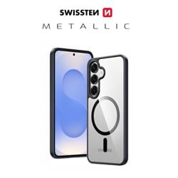 Swissten Pouzdro Clear Jelly MagStick Metallic Pro Samsung S721B Galaxy S24 FE 5G, černé