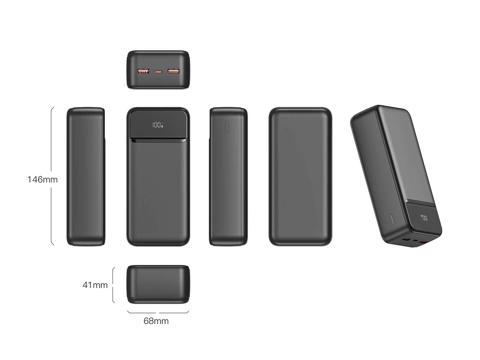 SWISSTEN POWER BANK 30000 mAh POWER LINE II ČERNÁ